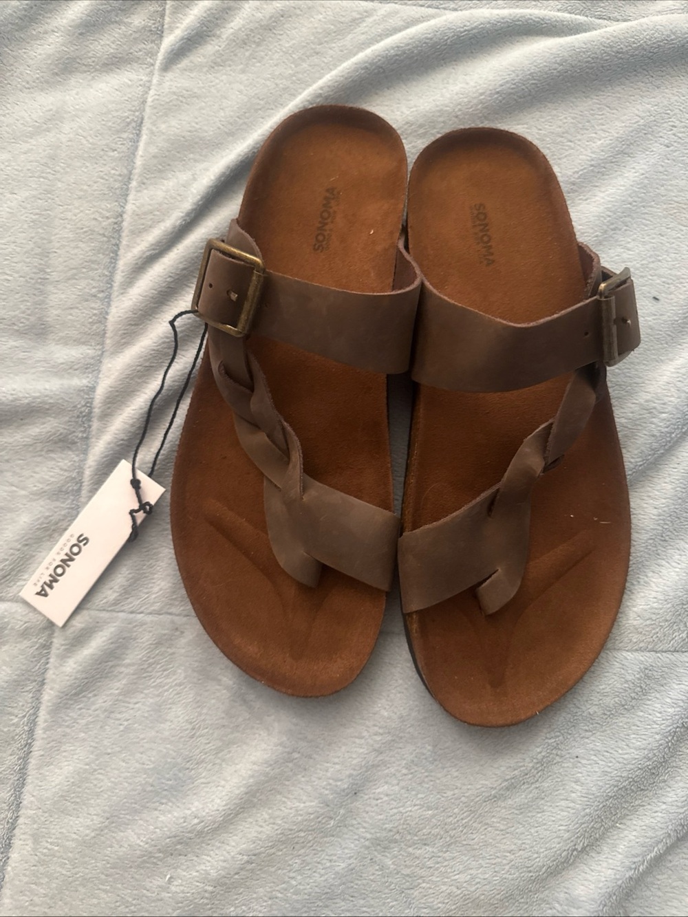 Sonoma Goods for Life Brown leather sandals Women Shoes size 8